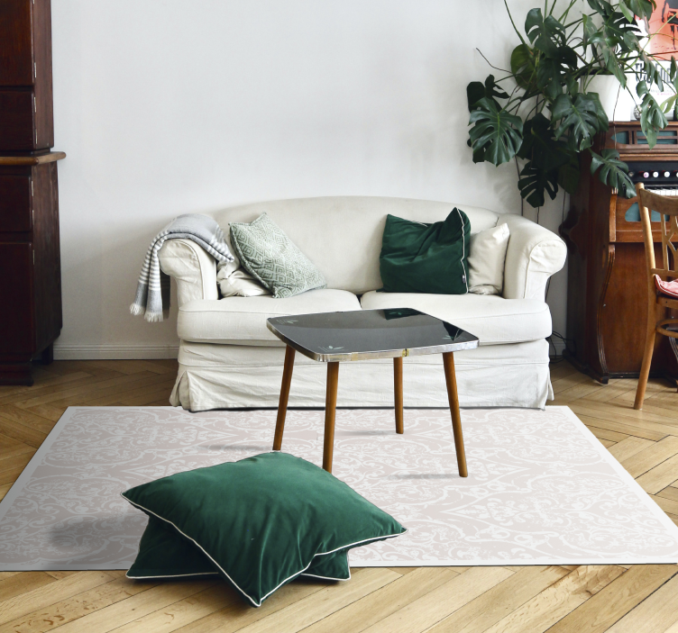 Dywan winylowy do salonu elegancki wzorzysty design - TenStickers