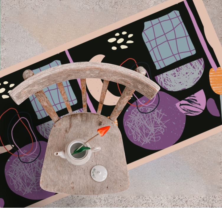 Nowoczesny dywan winylowy elementy geometryczne nocy - TenStickers