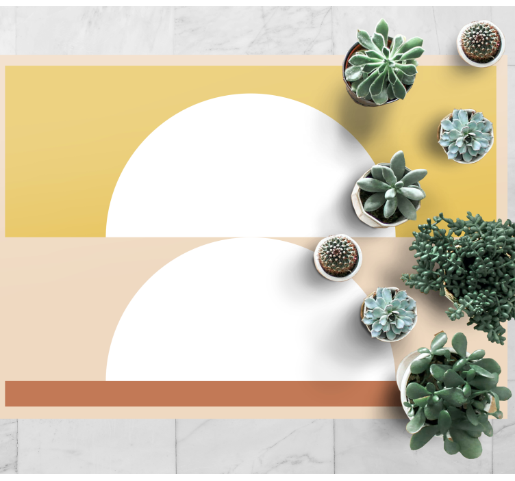 Minimalistyczny dywan winylowy minimalizm kołowy - TenStickers