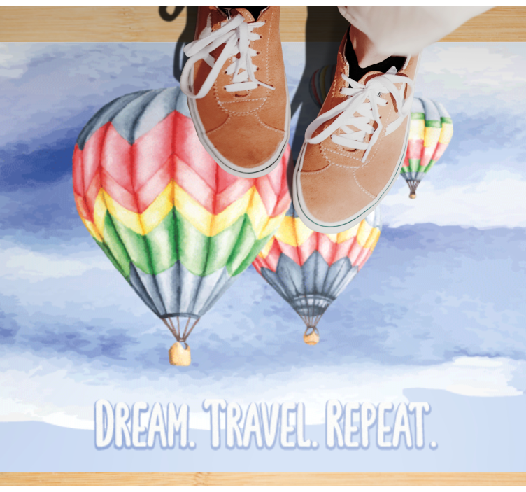 Minimalistyczny dywan winylowy powtarzaj swoje marzenia - TenStickers