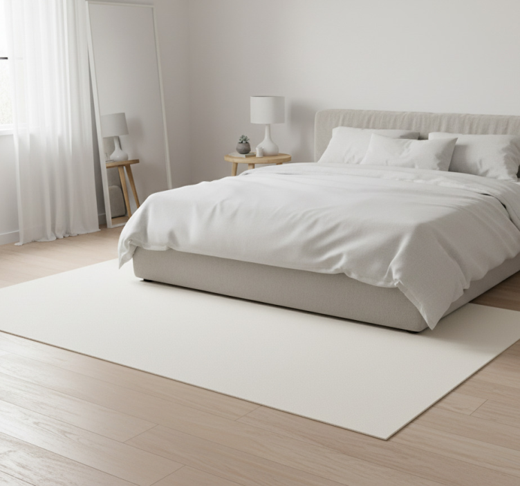 Minimalistyczny dywan winylowy prostokątny "tańczący chmur" - TenStickers