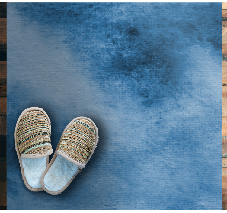 Dywan winylowy do łazienki styl gradientu niebieskiego - TenStickers