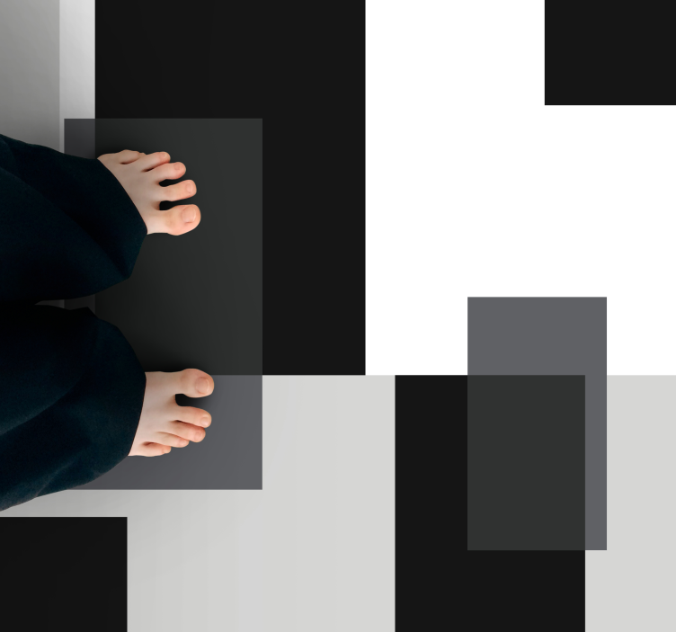 Nowoczesny dywan winylowy w abstrakcyjne kwadraty - TenStickers