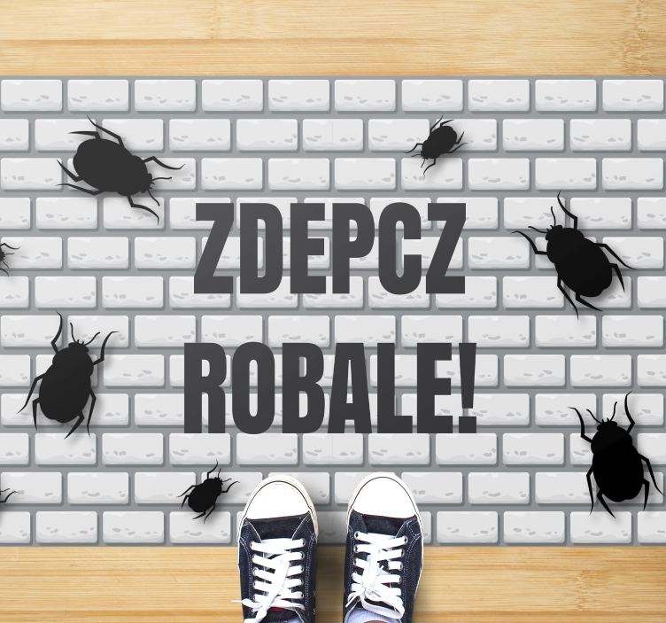 Nadepnij na błędy, proszę niestandardowy dywan - TenStickers