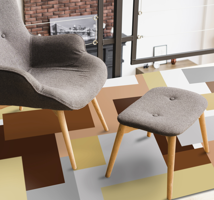 Nowoczesny dywan winylowy abstrakcyjne motywy geometryczne - TenStickers