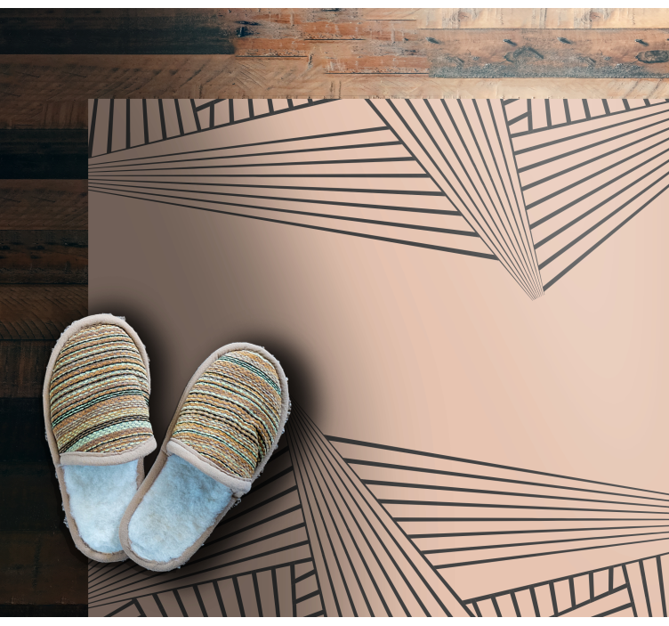 Nowoczesny dywan winylowy liniowy wzór geometryczny - TenStickers