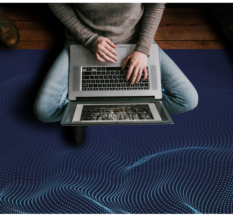 Nowoczesny dywan winylowy motyw fali płynnej - TenStickers