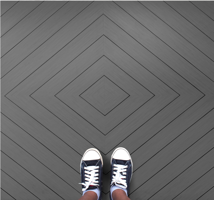 Nowoczesny dywan winylowy podłoga w kształcie diamentu - TenStickers