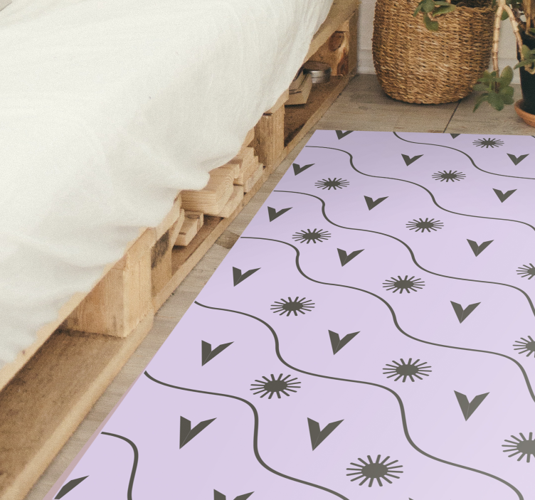 Nowoczesny dywan winylowy wibracja wzoru fali - TenStickers