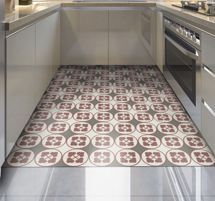 Pastelowe pomarańczowe i beżowe płytki dywanowe - TenStickers