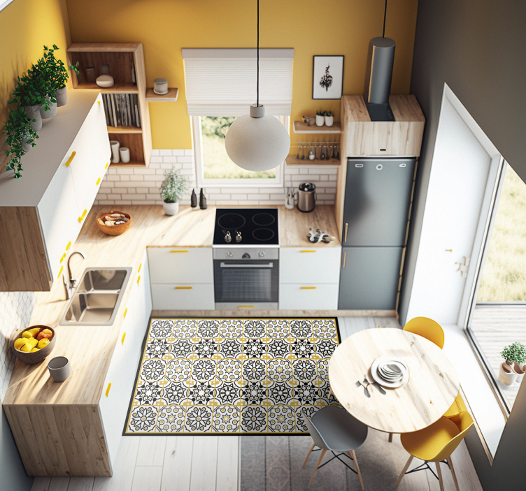 Dywan winylowy do kuchni motywem portugalskim - TenStickers