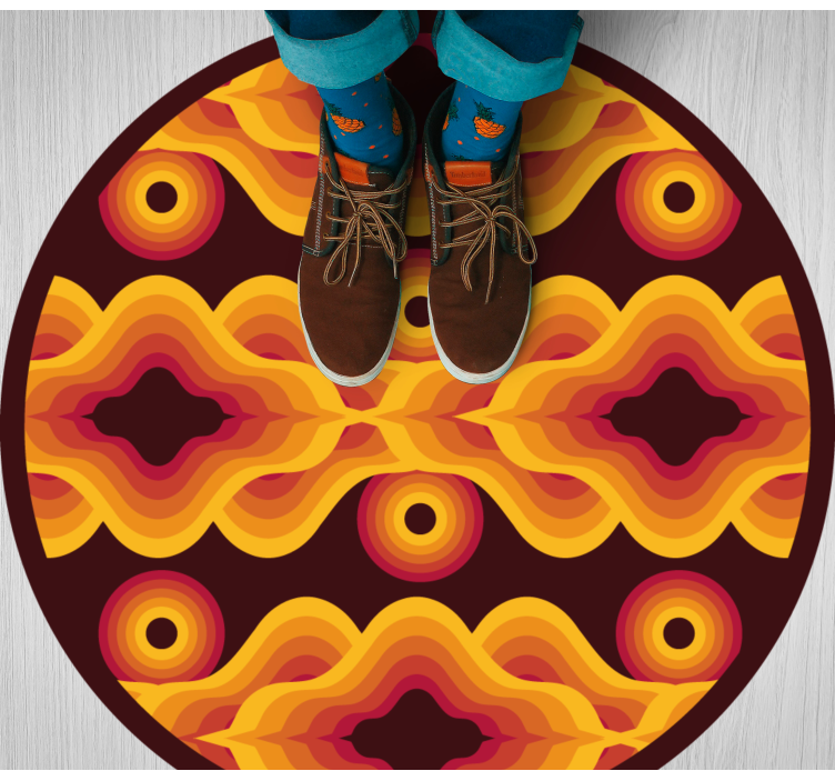 Dywan winylowy z mozaiką motyw spirali vintage - TenStickers