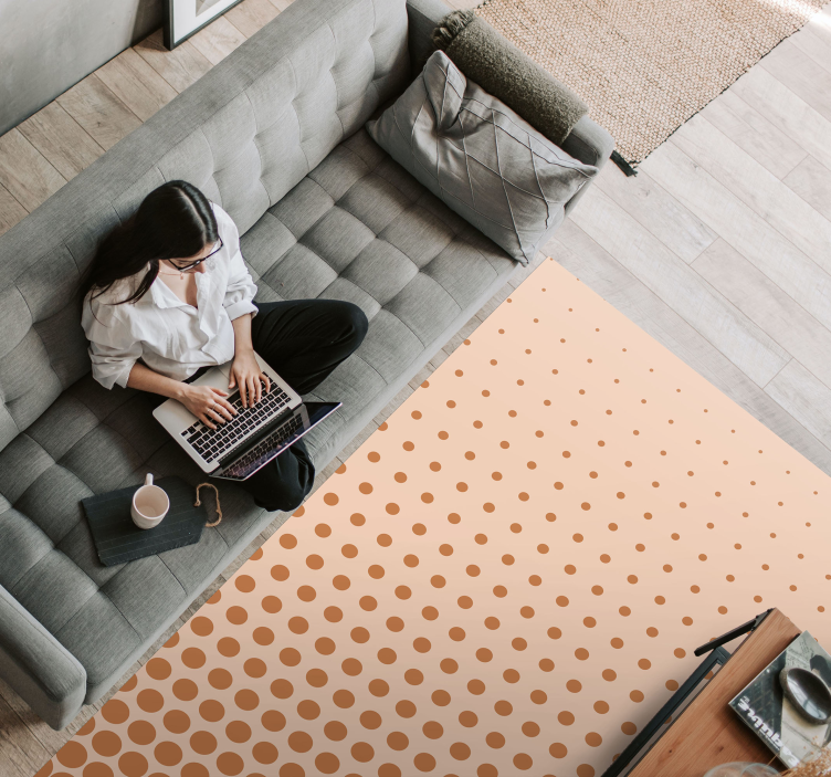 Spadające geometryczne dywany w kolorowe kropki - TenStickers