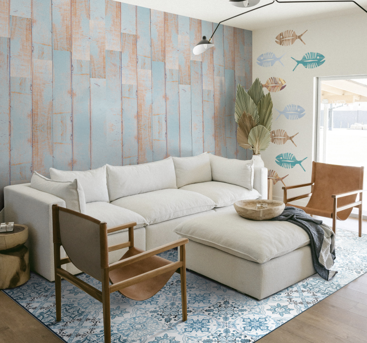 śródziemnomorski dywan z płytek - TenStickers