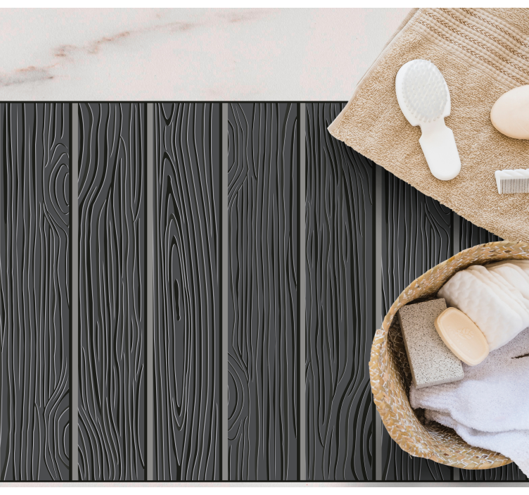 Dywan winylowy płytki podłogowe szare deski - TenStickers