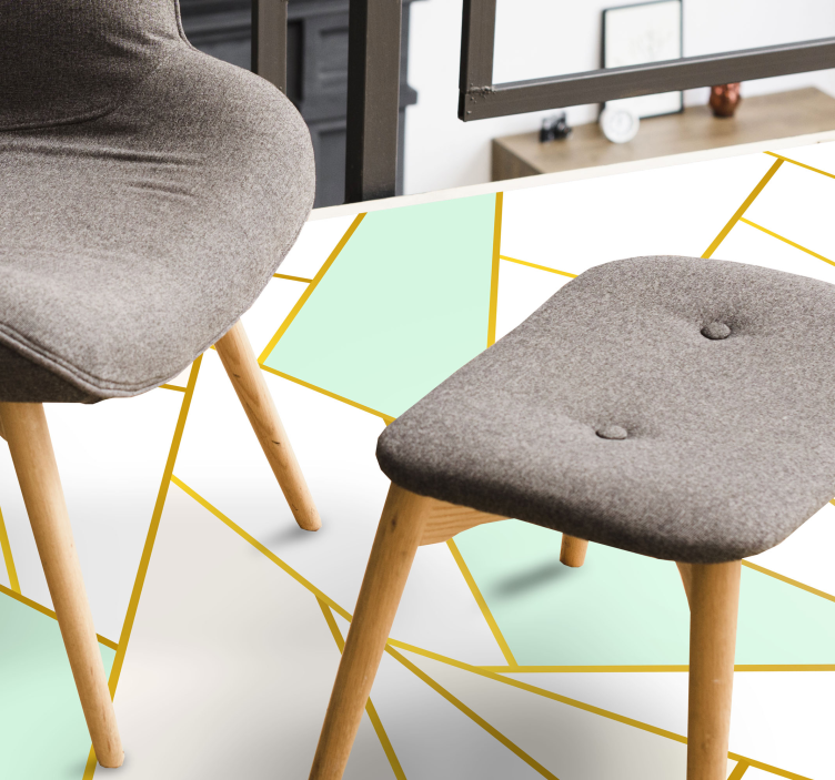 Płytki podłogowe z mozaiki w kolorze miedzi i złota - TenStickers