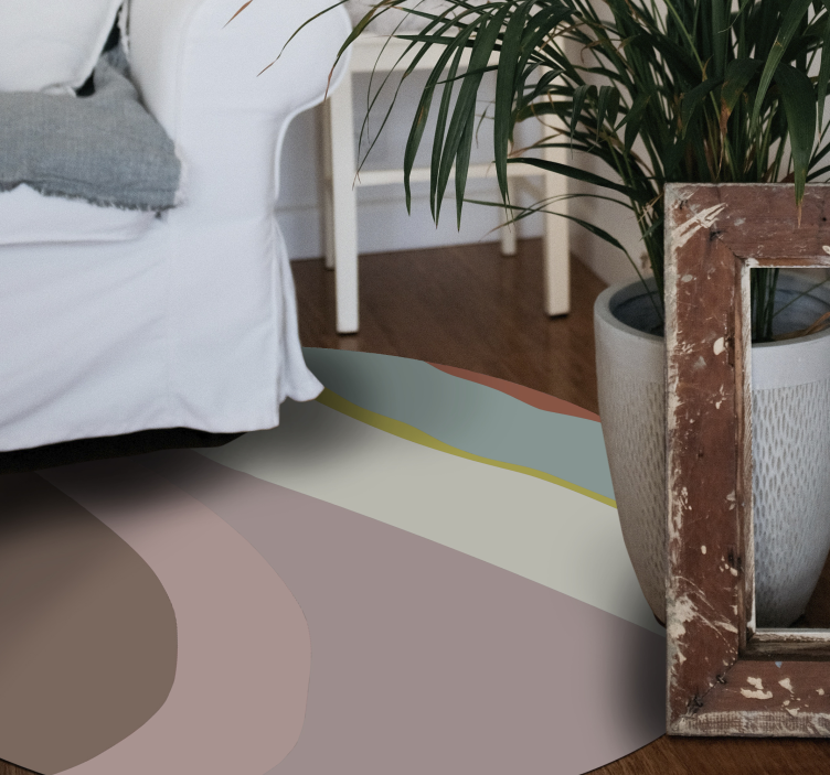 Wielokolorowe paski mozaika podłogowa - TenStickers