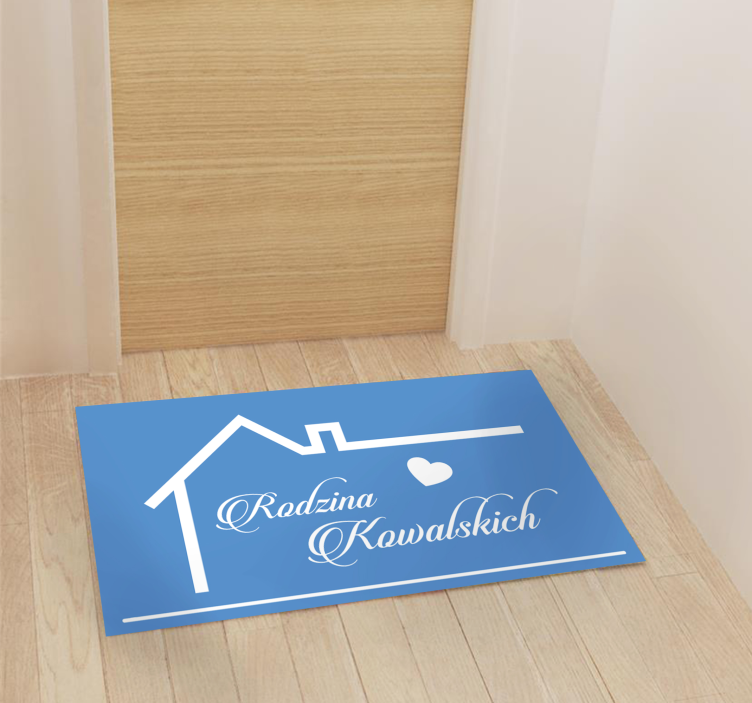 Spersonalizowana winylowa mata powitalna dla rodziny - TenStickers