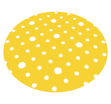 Żółty dywan winylowy kropki - TenStickers