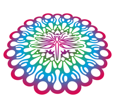 Dywan winylowy zwierzęta mandala kolorowych ważek - TenStickers
