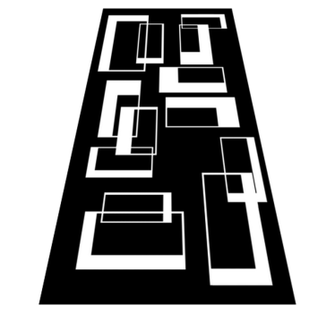 Dywan winylowy do łazienki prostokąty minimalistyczne - TenStickers