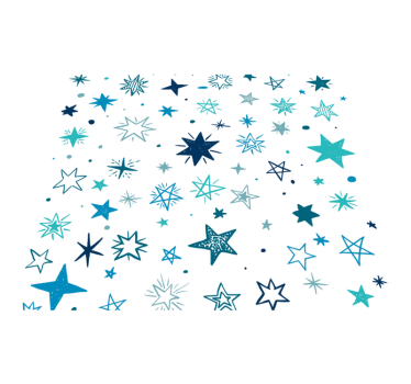 Dywan winylowy w gwiazdki geometryczny wzór - TenStickers