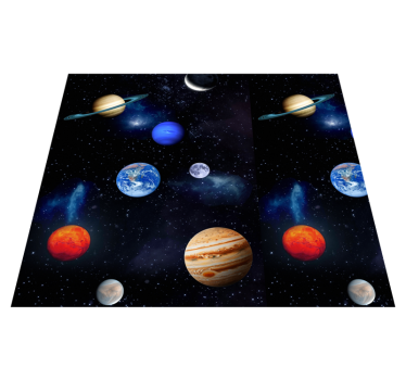 Dywan winylowy w gwiazdki kosmos i planety - TenStickers