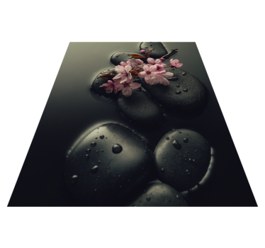 Dywan winylowy natura w stylu zen z kamieniem do toalety - TenStickers