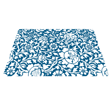 Dywan winylowy natura morska niebieska flora - TenStickers