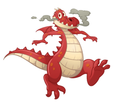 Dywan winylowy dla dziecka czerwony smok - TenStickers