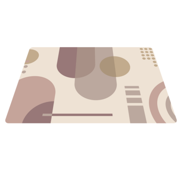 Dywan winylowy do salonu w brązową geometrię - TenStickers
