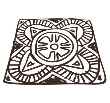 Dywan winylowy do salonu w etniczne kwiaty - TenStickers
