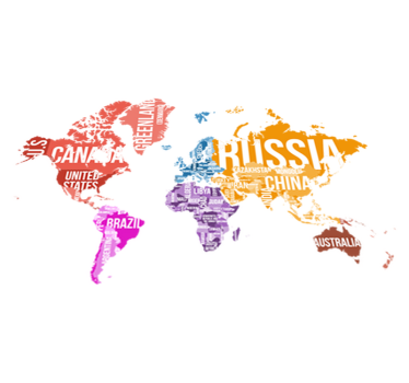 Dywan winylowy mapa świata z nazwami i granicami - TenStickers