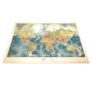 Dywan winylowy mapa świata w stylu vintage - TenStickers