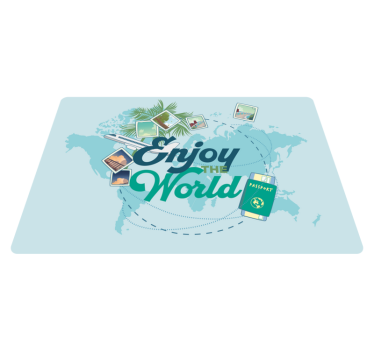 Dywan winylowy mapa świata ciesz się światem - TenStickers