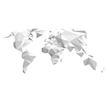 Dywan winylowy mapa świata szary wzór origami - TenStickers