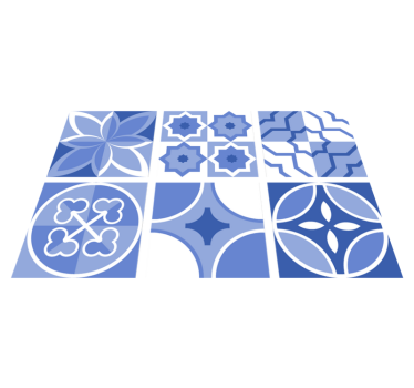 Dywan winylowy do kuchni płytki azulejos cindito - TenStickers