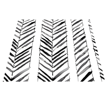 Dywan winylowy do biura w czarno-białe wzory geometryczne - TenStickers