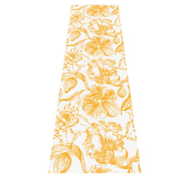 Dywan winylowy do biura w żółte orchidee - TenStickers