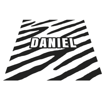 Dywanik winylowy zebra z imieniem - TenStickers