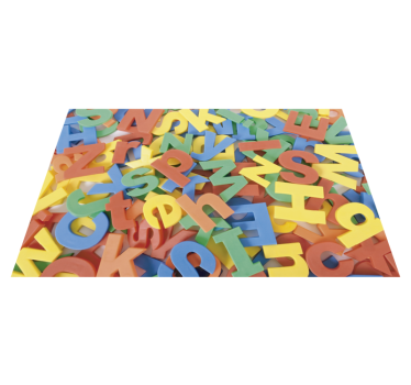 Dywan winylowy dla dzieci porozrzucany alfabet - TenStickers