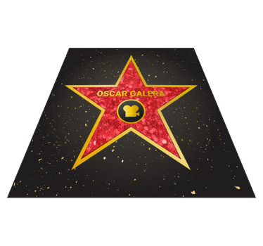 Dywan winylowy z gwiazdą Hollywood i imieniem - TenStickers