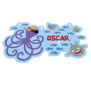 Dywan winylowy pirat z ośmiornicą - TenStickers