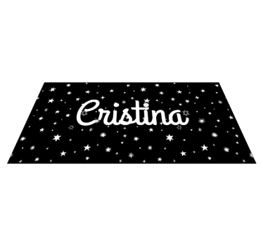 Dywan winylowy z imieniem niestandardowe gwiaździste - TenStickers