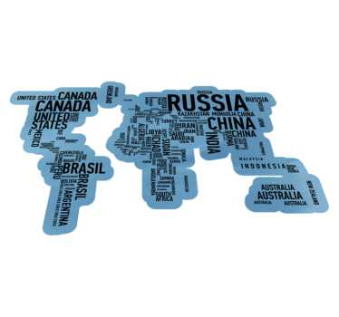 Dywan winylowy mapa świata nazwy państw - TenStickers