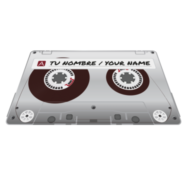 Dywan winylowy z imieniem kaseta vintage - TenStickers