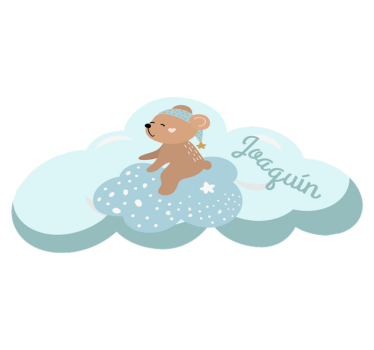 Dywan winylowy niebieski z misiem - TenStickers