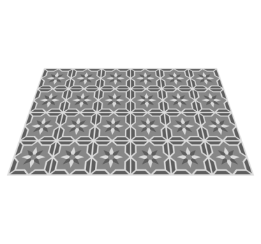 Mata do kuchni geometryczna szara - TenStickers