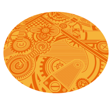 Dywan winylowy z grą przekładnie mechaniczne - TenStickers