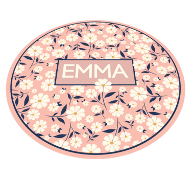 Dywan winylowy kwiatowy motyw z imieniem - TenStickers